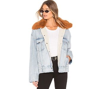 Oversized sherpa trucker jacket